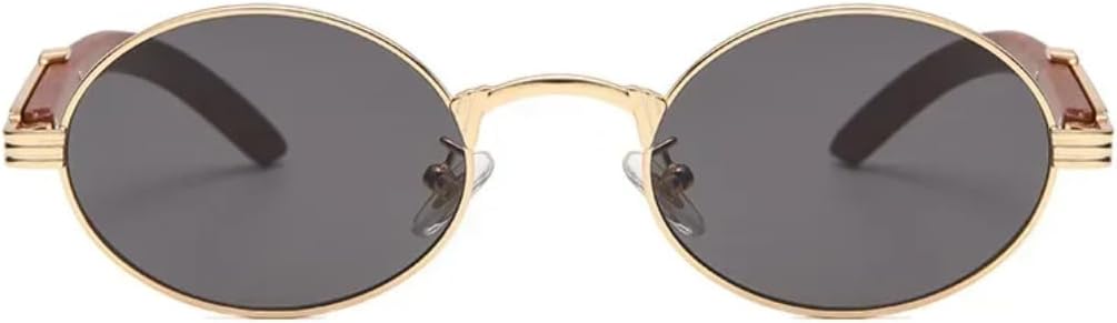 

Солнцезащитные очки с защитой от УФ-излучения UV400 | Маленькая овальная круглая оправа, цветные линзы | Для женщин и мужчин, для занятий спортом на открытом воздухе и вождения DSVIGF, Gold Black