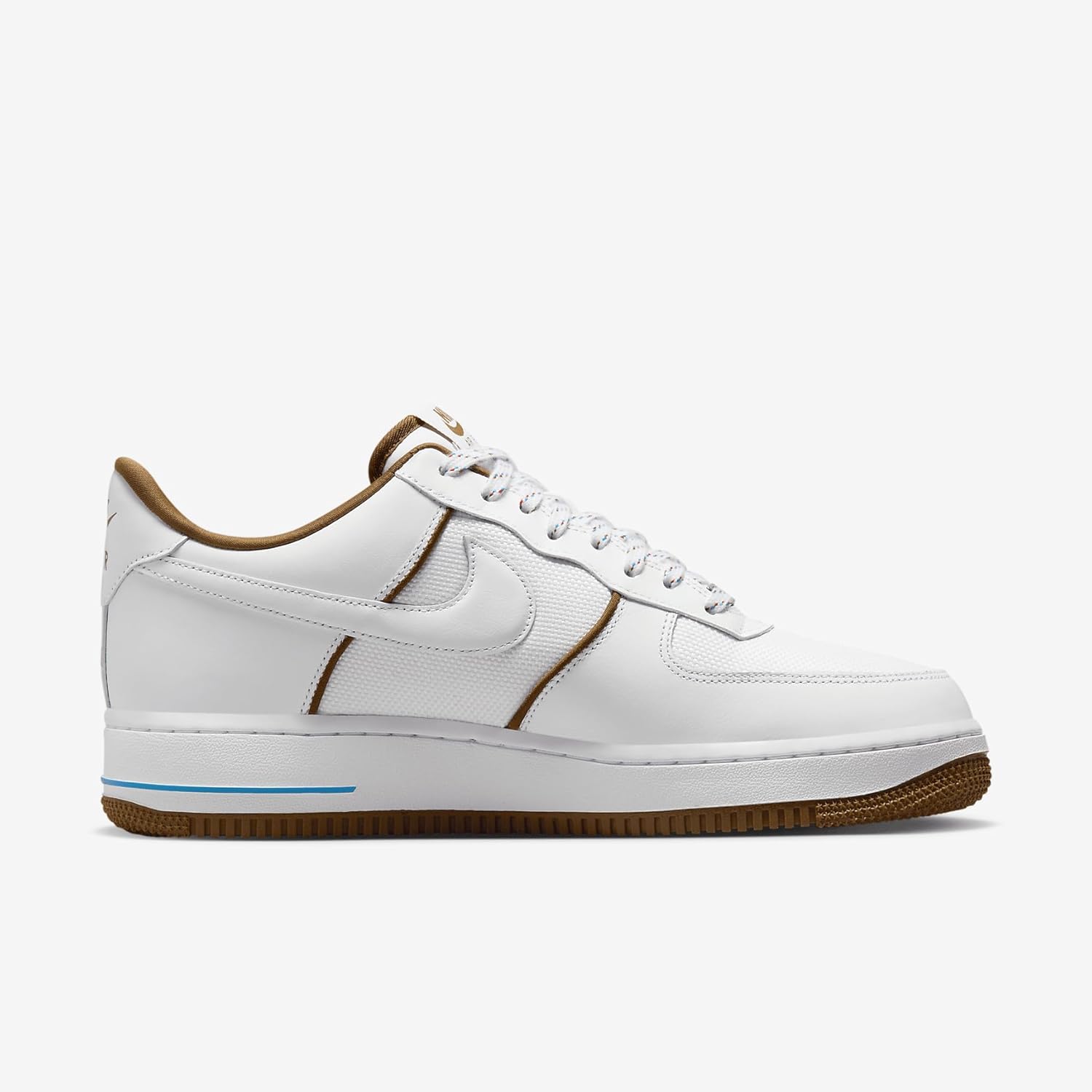 Детские кроссовки Nike Air Force 1, белый/коричневый/светло-коричневый — фото 3