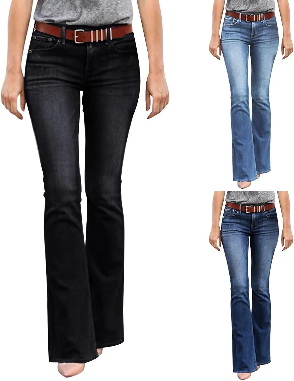 

Женские джинсы скинни с зауженным низом и средней посадкой