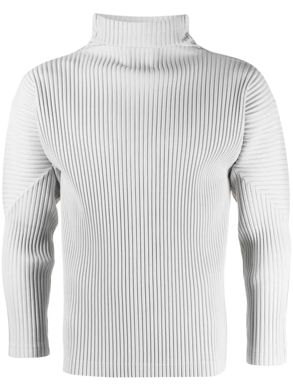 

Плиссированная футболка с высоким воротником Homme Plissé Issey Miyake, серый