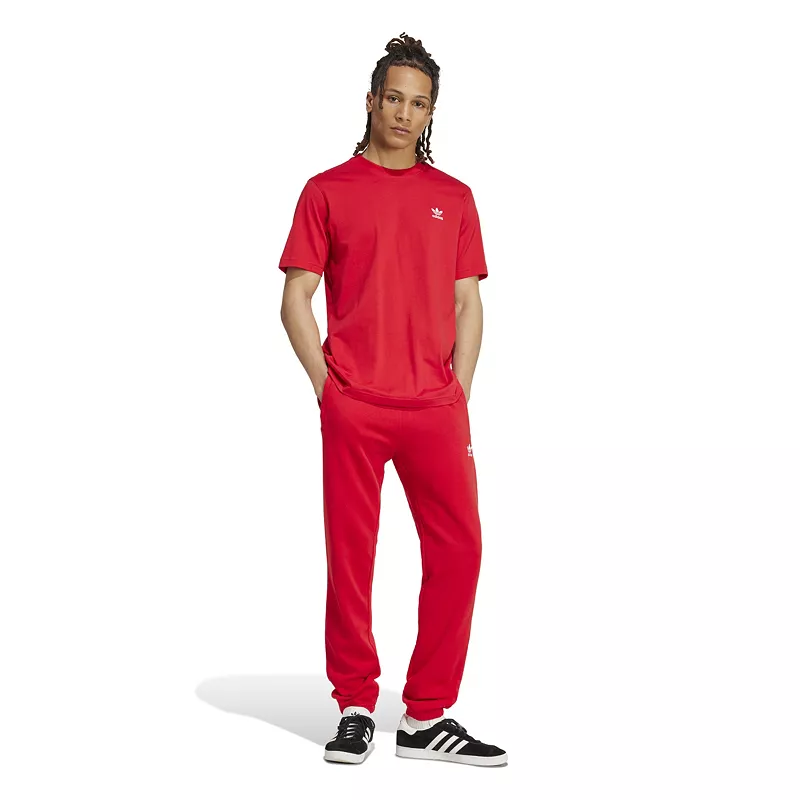 Мужская футболка с коротким рукавом Adidas Trefoil Essentials, цвет Better Scarlet — фото 2