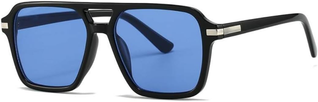 

Классические винтажные солнцезащитные очки для мужчин и женщин, сверхлегкая оправа из поликарбоната, для активного отдыха, вождения и защиты от ультрафиолета VFDHN, Black Blue