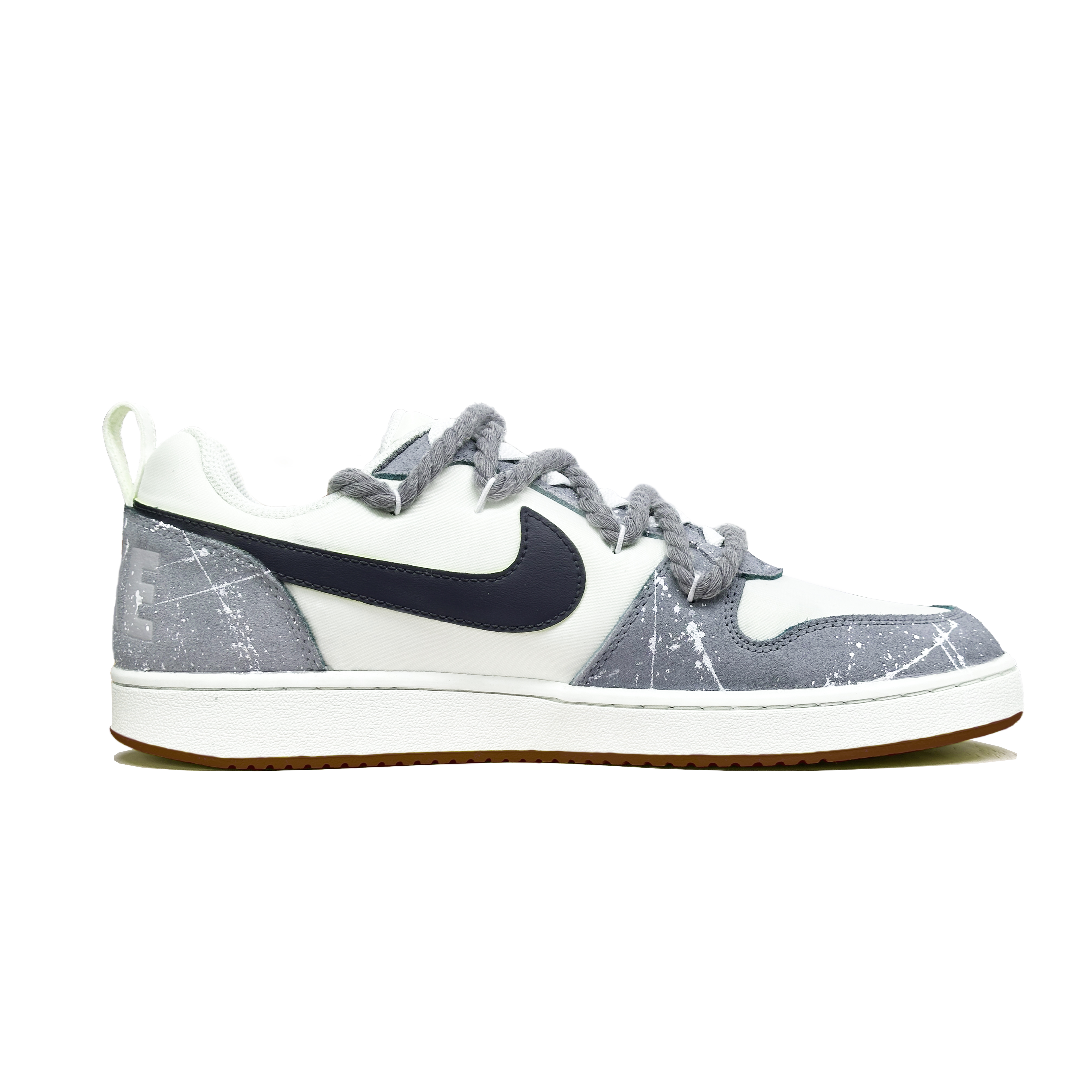 Nike Кроссовки для скейтбординга Court Borough Snow Meteorite Abс износостойкой подошвой, мужские, бело-серые — фото 4