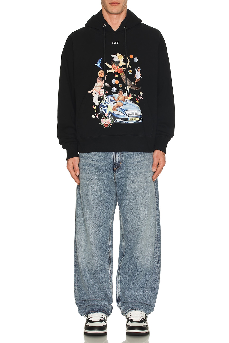 

Fresco Car Skate Худи Off-White, Black & White