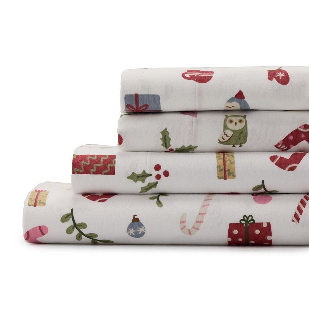

Комплект фланелевых простыней или наволочек Cuddl Duds, цвет Holiday Icons