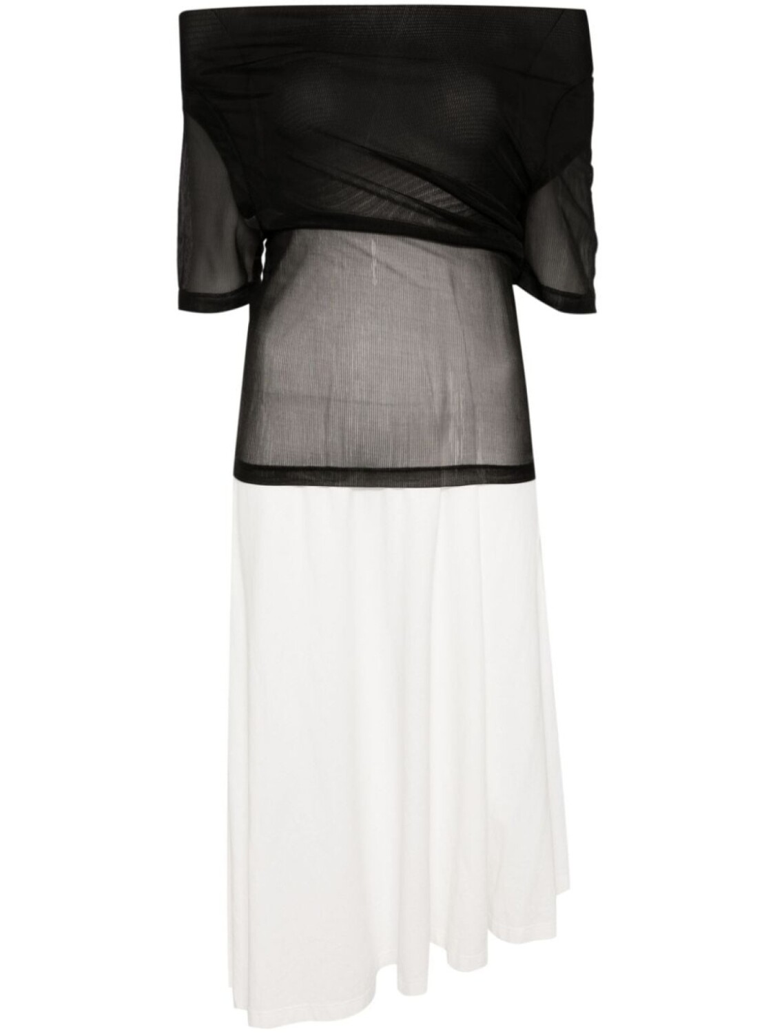

MM6 Maison Margiela layered midi design, черный