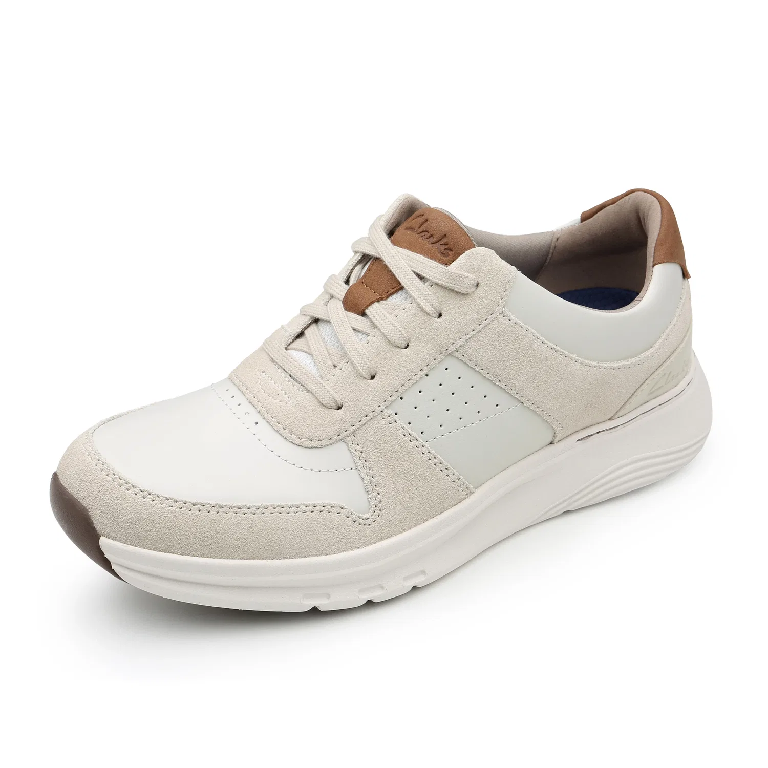 Мужские бежевые лёгкие кроссовки с амортизацией от Clarks