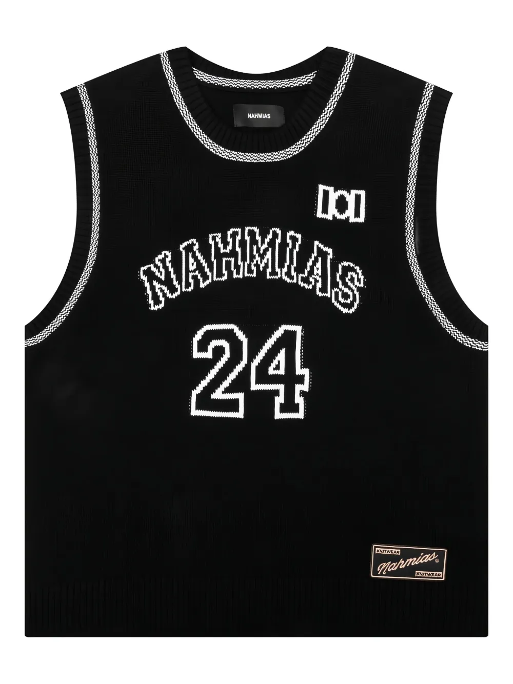 

Вязаный жилет с цифрами Nahmias, черный