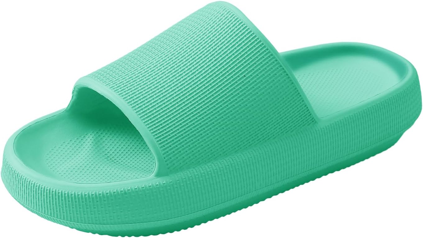 

Женские шлепанцы HUXMEYSON, мужские быстросохнущие шлепанцы, тапочки для душа с поддержкой свода стопы и амортизирующей подошвой, зеленый