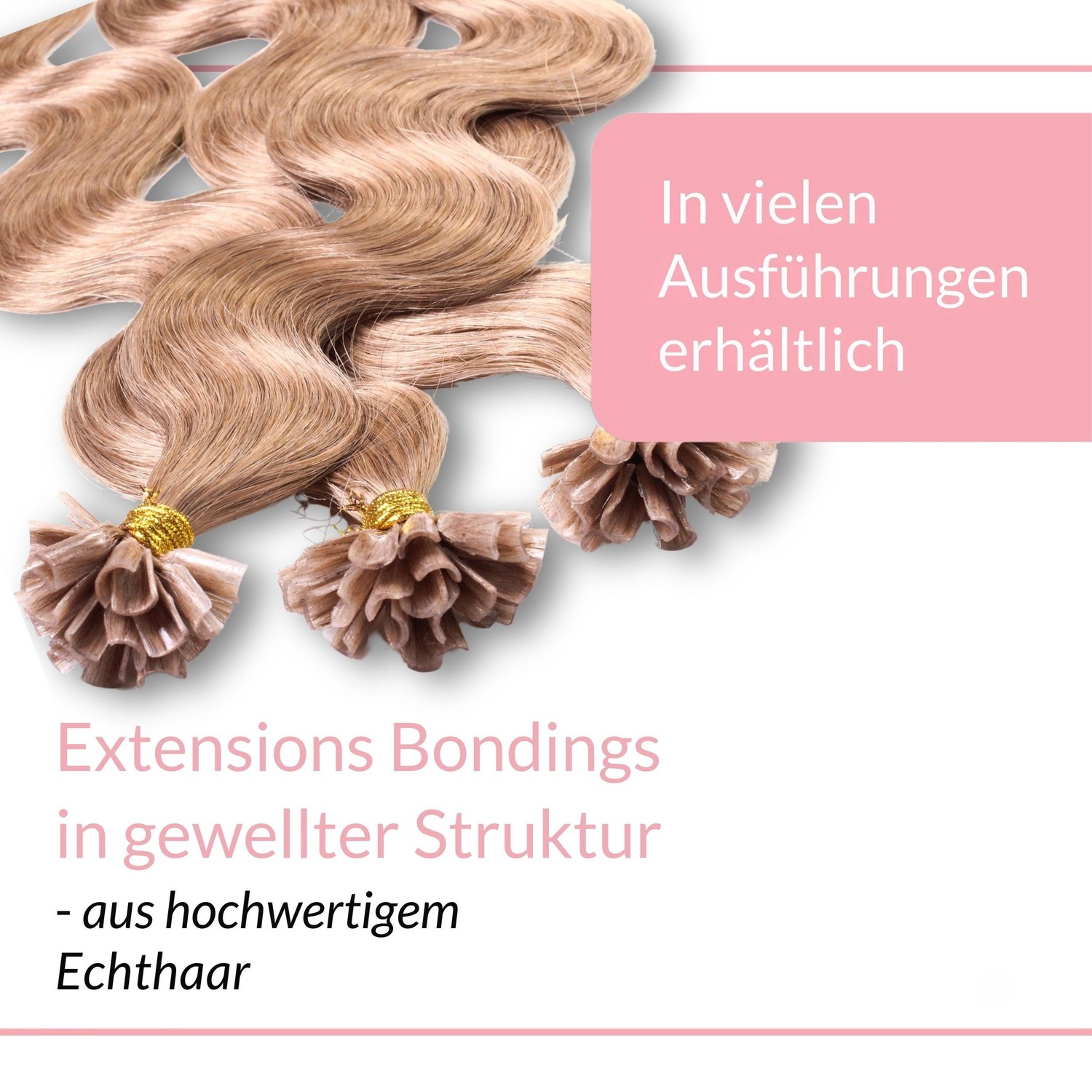 Накладные волосы bonding extensions echthaar #8/01 hellblond natur-asch 0.5g Hair2Heart, 60cm, количество 25 шт. — фото 3
