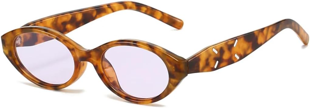 

Солнцезащитные очки «кошачий глаз» в маленькой оправе для женщин и мужчин, винтажные, панк, роскошные, популярные, сексуальные, с защитой от УФ-излучения UV400 HHZZYVY, Leopard Purple