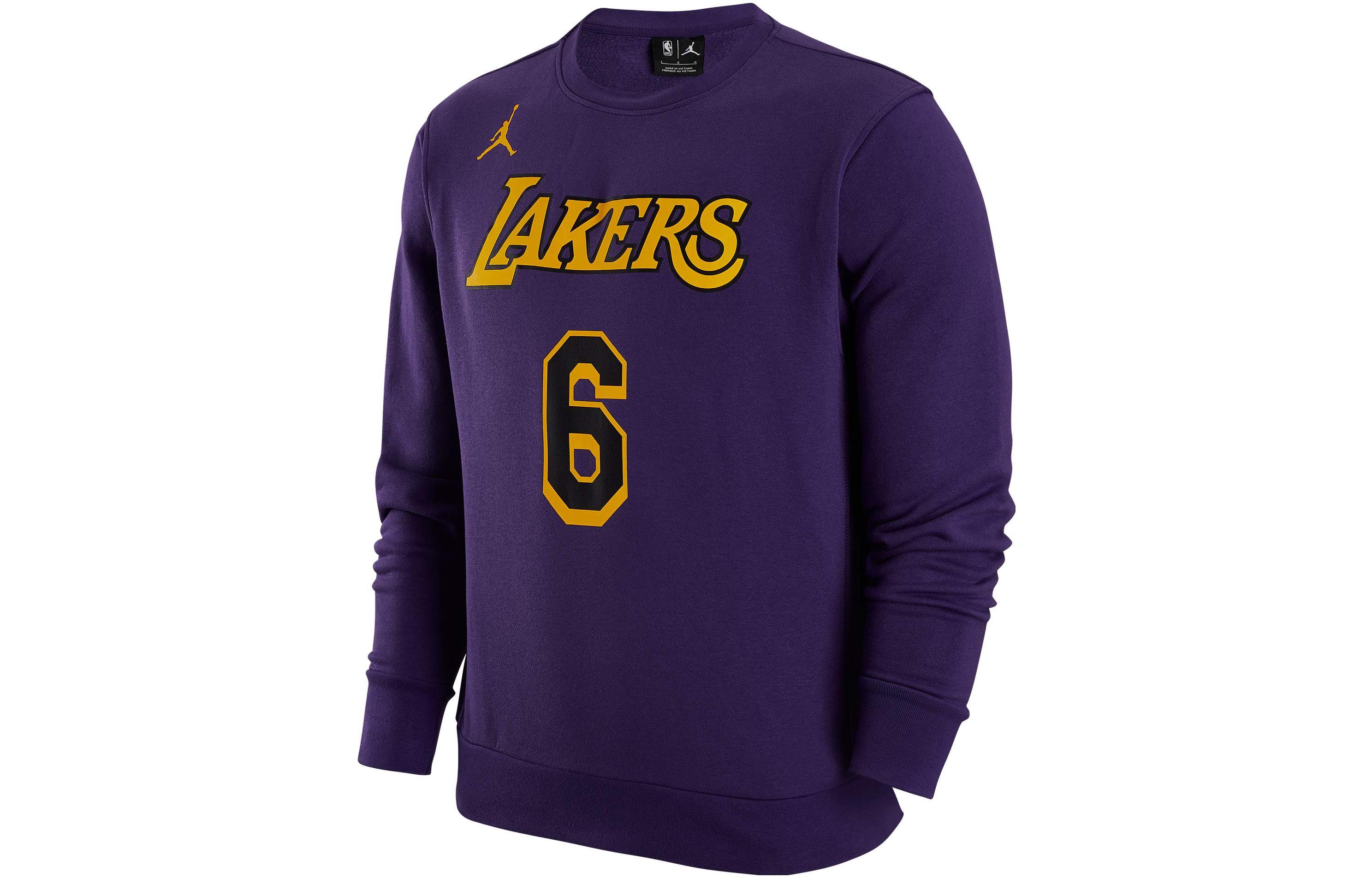 

Футболка мужская Angeles Lakers LeBron James фиолетовая Jordan, фиолетовый