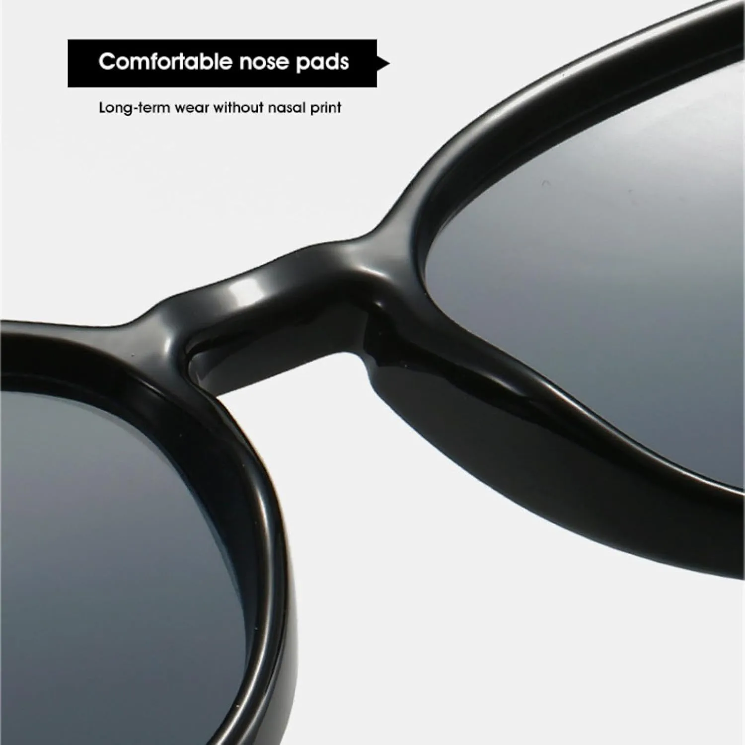 

Ретро овальные женские солнцезащитные очки с заклепками, модные прозрачные линзы цвета океана, защита от УФ-излучения UV400, мужские панк-очки VFDHN, Grey Grey