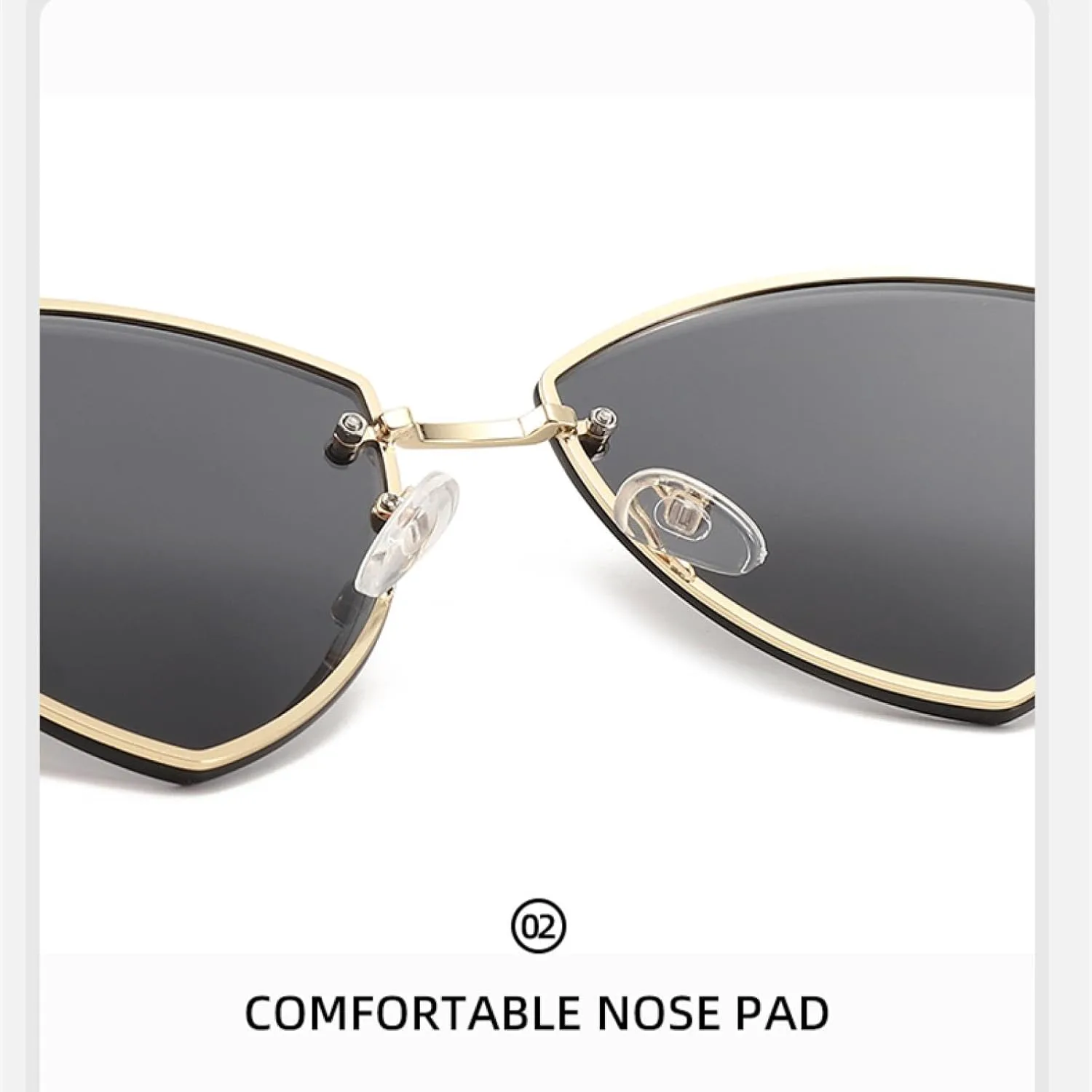 

Треугольные безрамочные металлические солнцезащитные очки, уличные очки с вогнутой формой, защита от УФ-излучения, модные, для мужчин и женщин TKKTLLT, Green