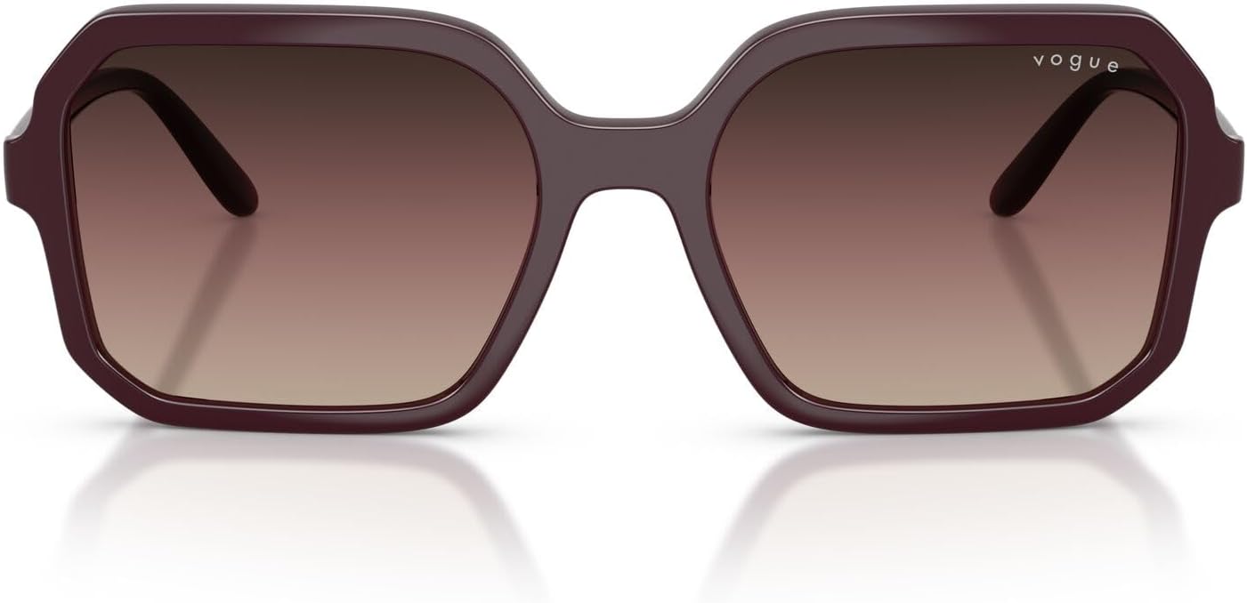 

Женские квадратные солнцезащитные очки Vogue Eyewear VO5696S, цвет бордово-коричневый с фиолетово-черным градиентом, диаметр 55 мм, Full Bordeaux/Brown Gradient Purple Gradient Black