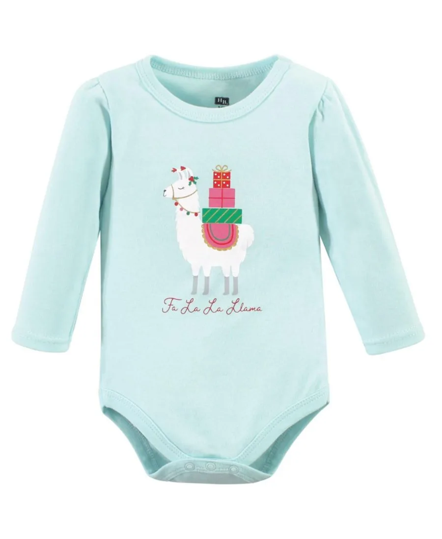 Хлопковый боди, брюки и комплект обуви Hudson Baby, Fa La Llama — фото 4