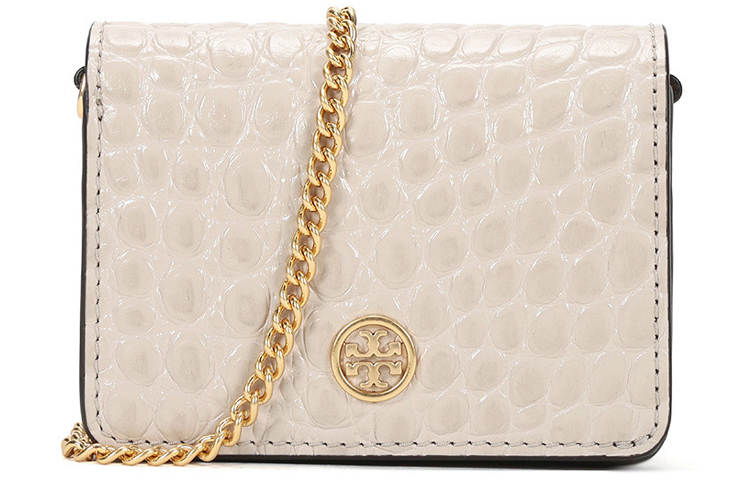 

Кожаная сумка через плечо, женская сумка на плечо Pebble White TORY BURCH