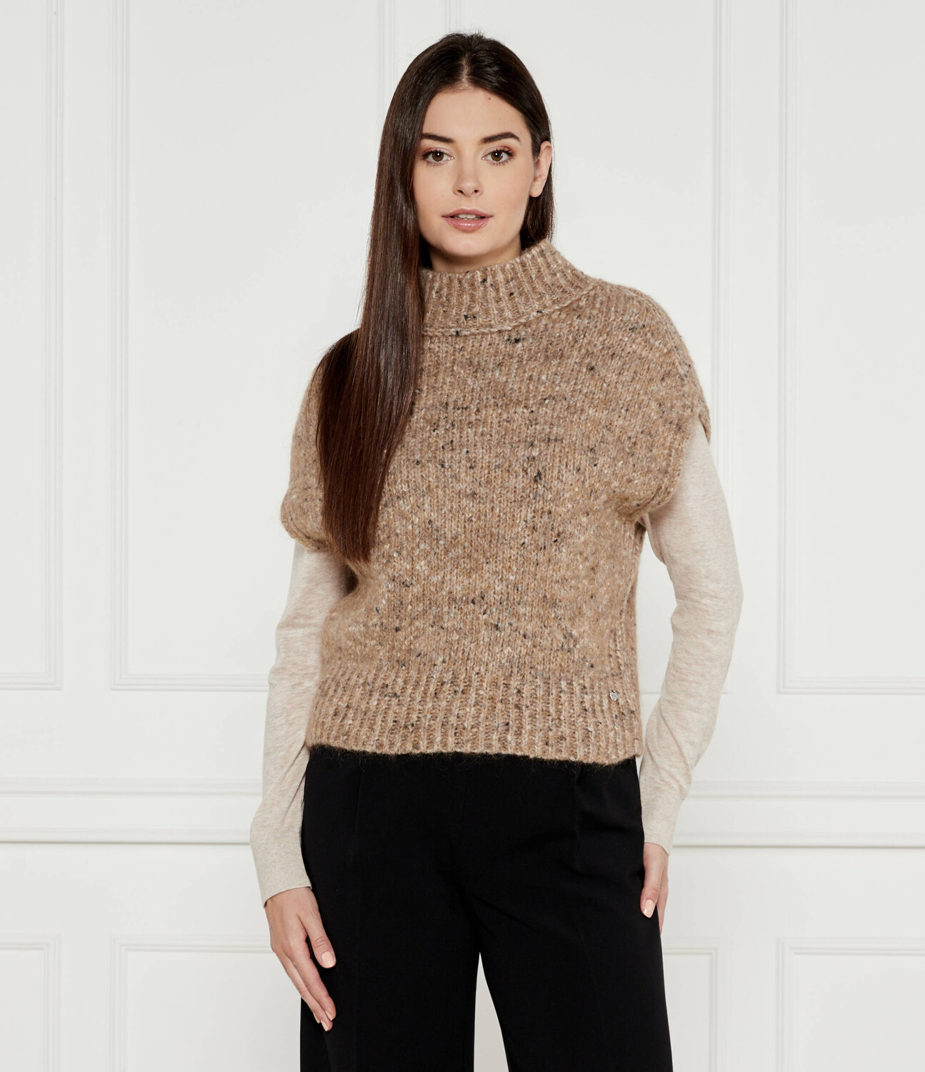 

Свитер Marc Cain gilet Loose fit, бежевый
