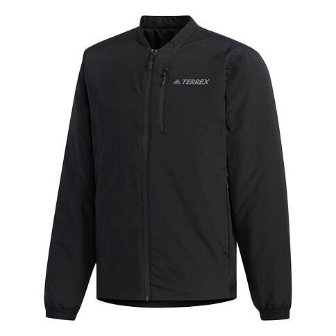 

Куртка xplr ins bomber outdoor sports solid color jacket black Adidas, черный