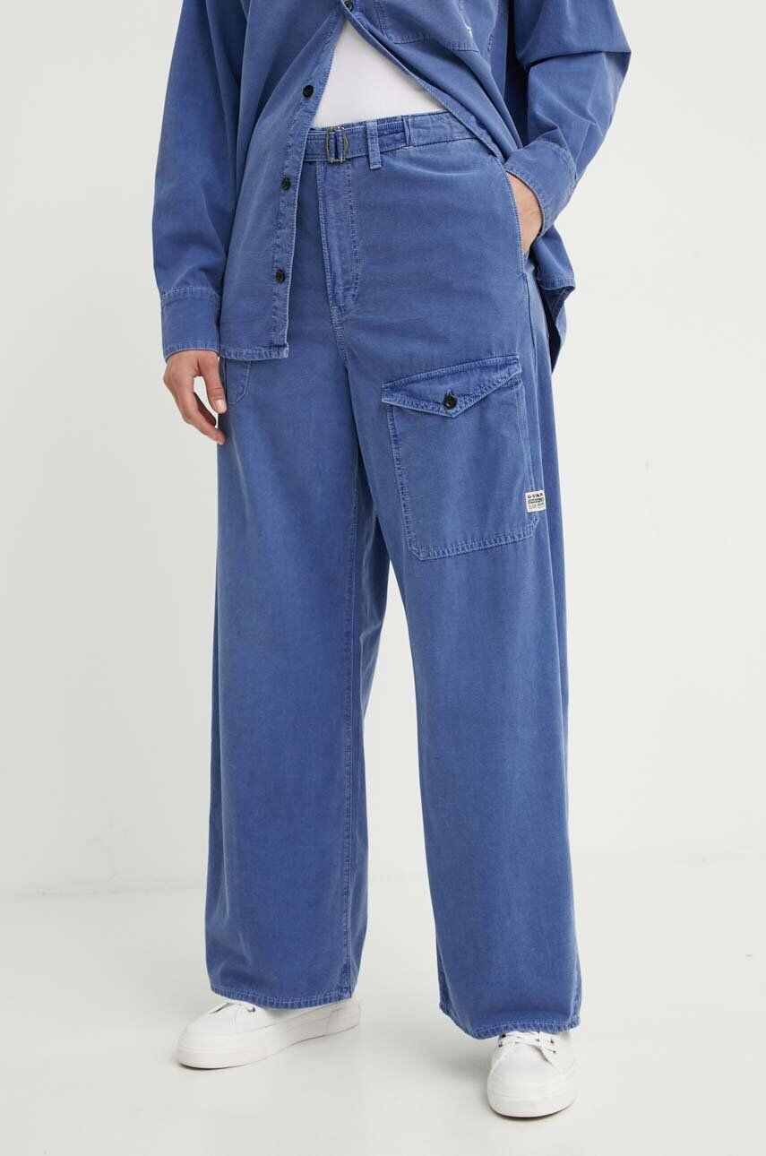 

Хлопковые брюки G-Star Raw, синий