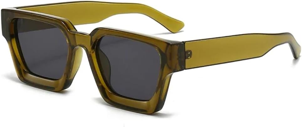 

Солнцезащитные очки с защитой UV400 | Маленькая оправа, линзы конфетного цвета | Для женщин и мужчин, для занятий спортом на открытом воздухе и вождения DSVIGF, Olive Grey