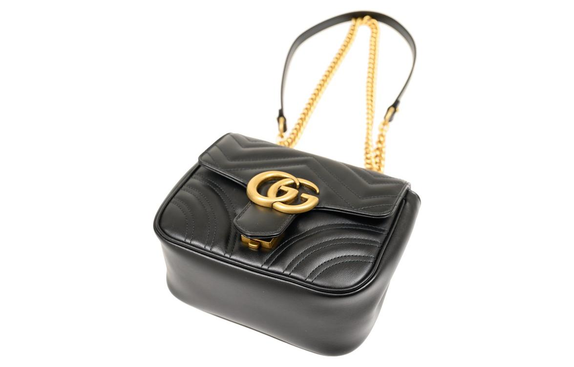 Женская сумка через плечо Gucci Marmont черная — фото 4
