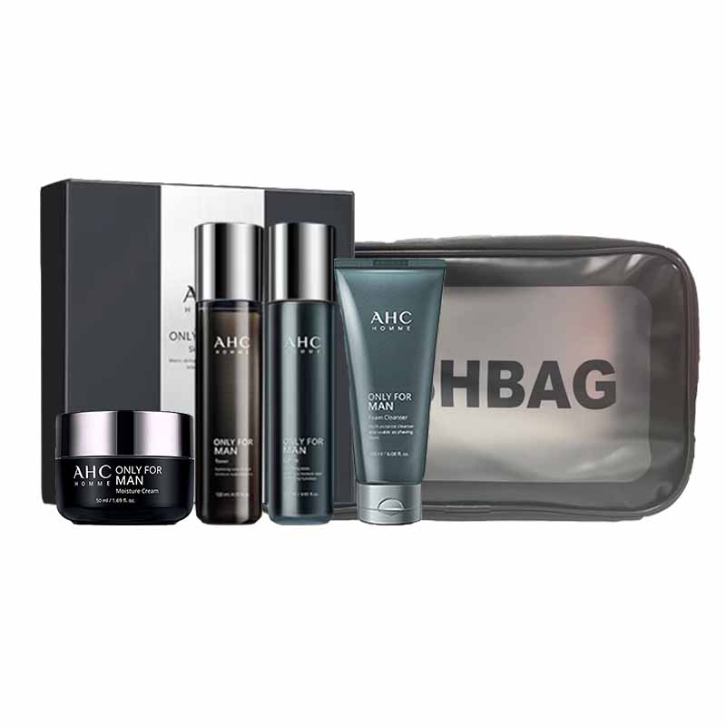 

AHC мужской набор для ухода за кожей с интенсивным увлажнением: восстановление, увлажнение, питание, освежение, осветление, 4 предмета A.H.C
