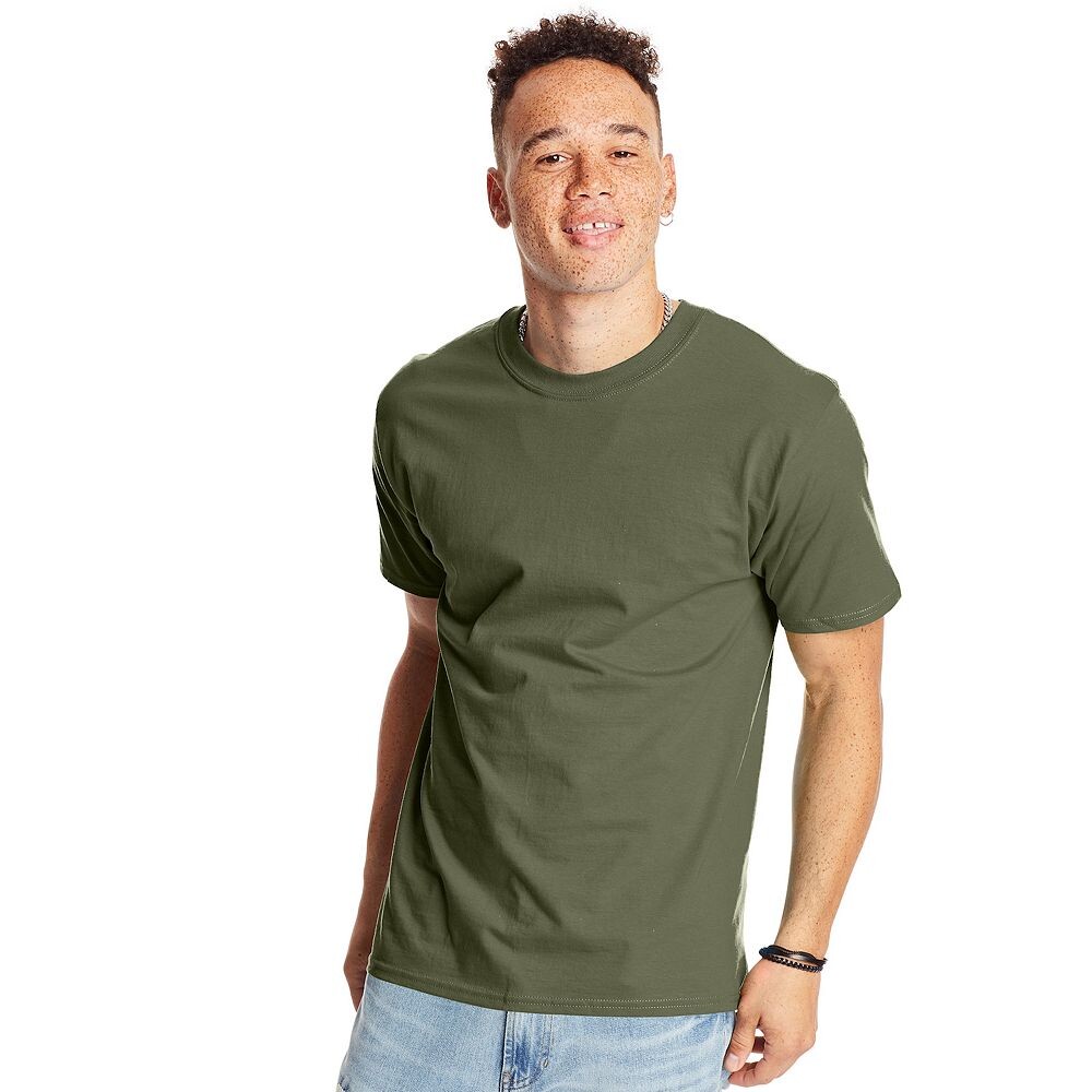 

Футболка из тяжелого хлопка Big & Tall Hanes Beefy-T, цвет Fatigue Green