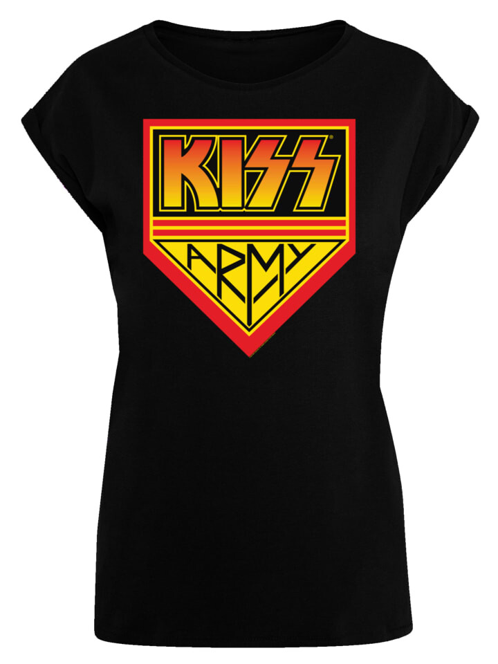 

Футболка F4NT4STIC Extended Shoulder T-Shirt Kiss Army Logo, черный