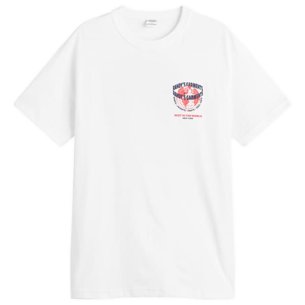 

Футболка с графическим изображением мира - представлена компанией End Randy'S Garments, белый