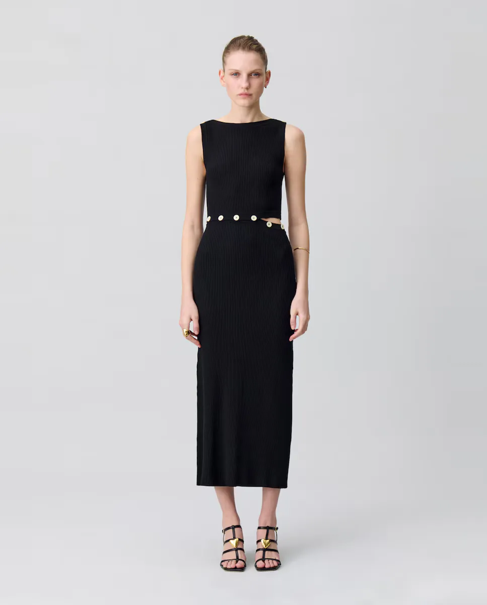 

Платье средней длины из трикотажа Claudie Pierlot, черный