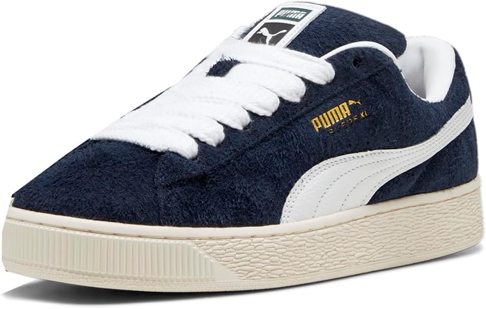 Мужские замшевые кроссовки PUMA с шнуровкой XL Hairy - синие, повседневные — фото 2