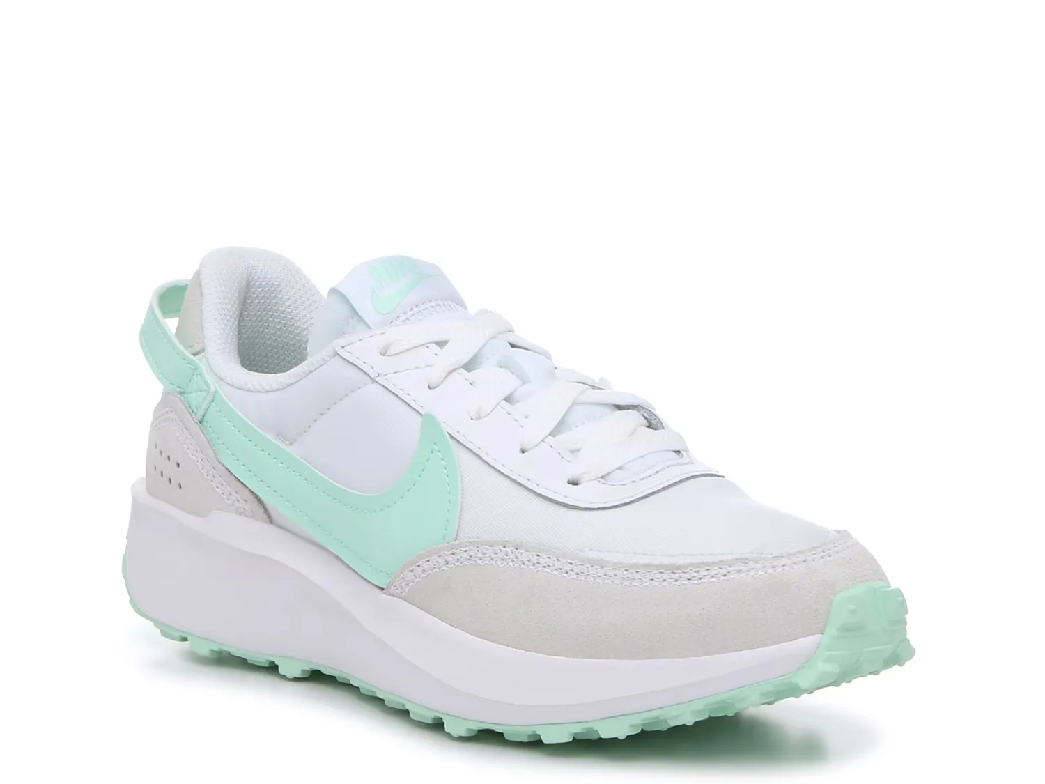 Кроссовки Waffle Debut Running Shoe Nike, белый/зеленый