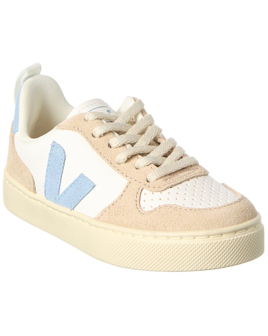 

Кроссовки VEJA Small V-10 из хромированной кожи, синий