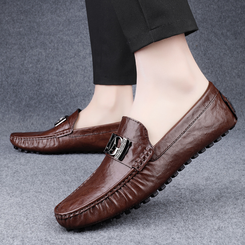 BAGE Мужские повседневные туфли без подкладки коричневые, цвет Brown — фото 2