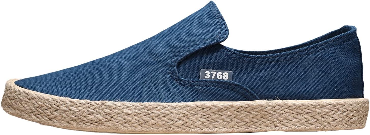 

Мужские слипоны кроссовки Удобные широкие Эспадрильи Повседневные кроссовки Плоская подошва Легкая дышащая обувь из канвы Спортивные туфли Generic, синий