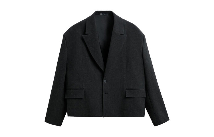 

Деловой костюм мужской черный Zara, черный