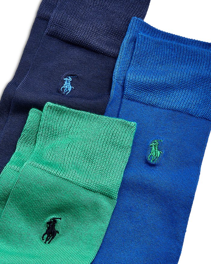Твердые носки, набор из 3 пар Polo Ralph Lauren, синий — фото 2