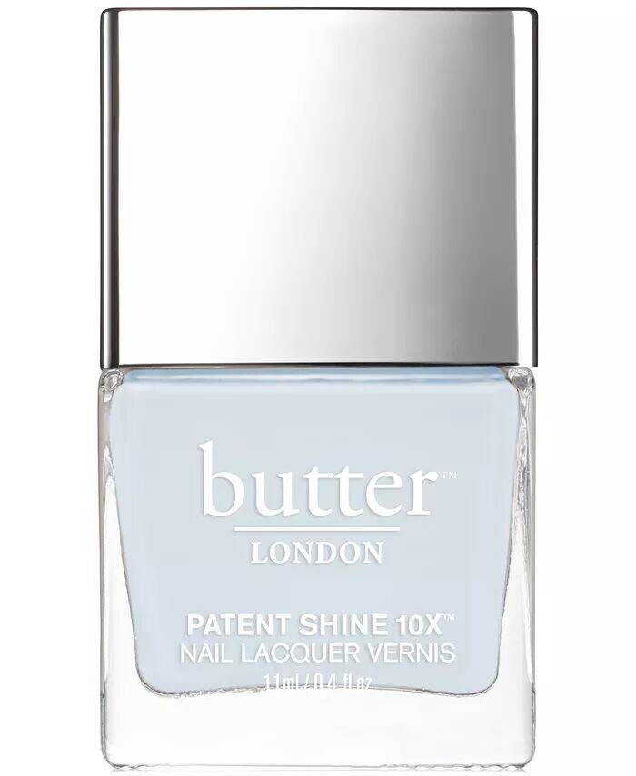 

Лак для ногтей Patent Shine 10X, 0,4 унции Butter London, цвет Candy Floss (soft powder blue crème)