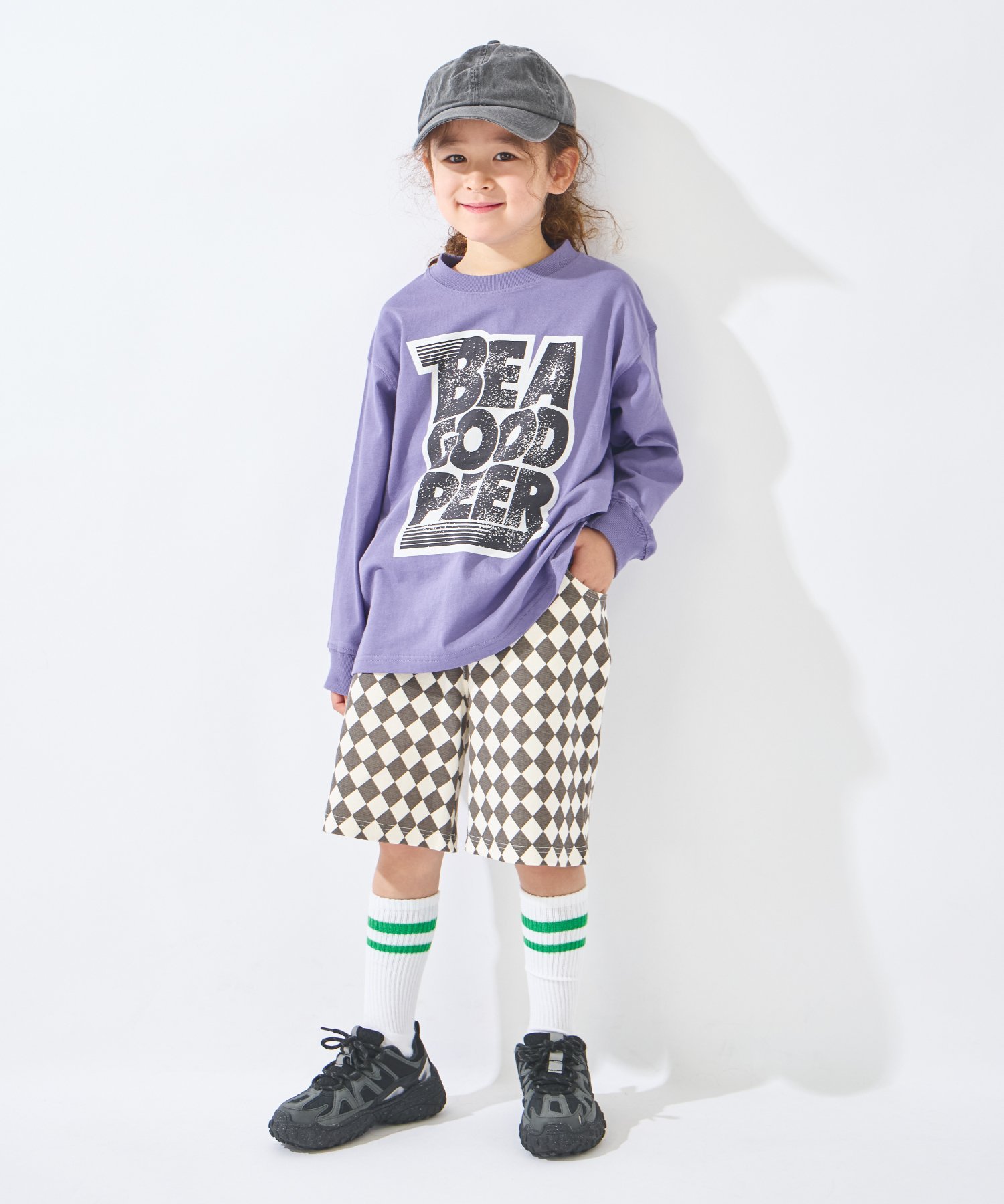 Футболка с длинными рукавами и принтом Ever Closet, Lavender G