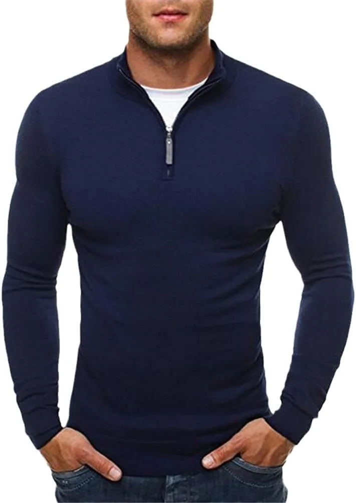 

Мужской повседневный свитер-водолазка из хлопка Slim Fit Haitpant