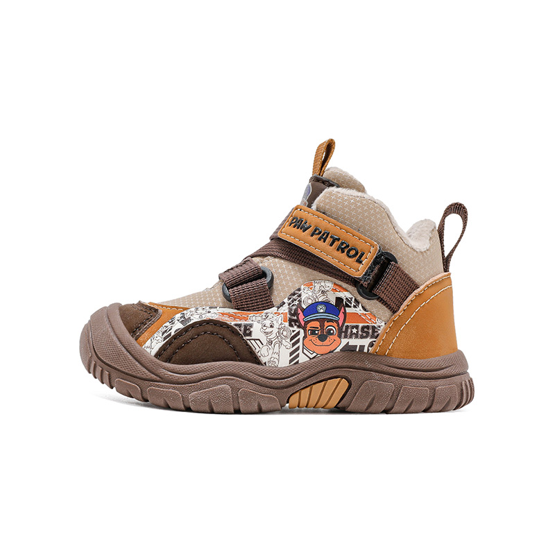 

Скользостойкие, износостойкие, утепленные мид-топ детские повседневные кроссовки для детей 3-7 лет PAW PATROL, мокко