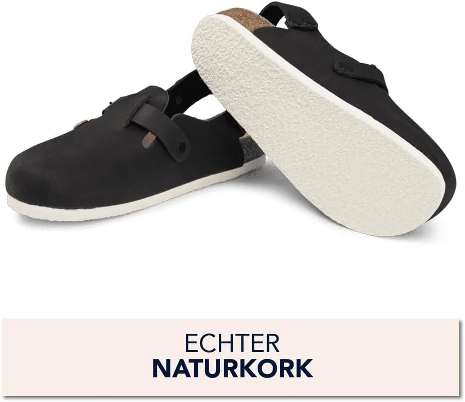 VITAFORM Сабо Arbeitsschuhe - ESD Сабо для Damen und Herren - Naturkork Fußbett Eva-Sohle - Damen Schuhe Gesundheit, Black Ws — фото 4