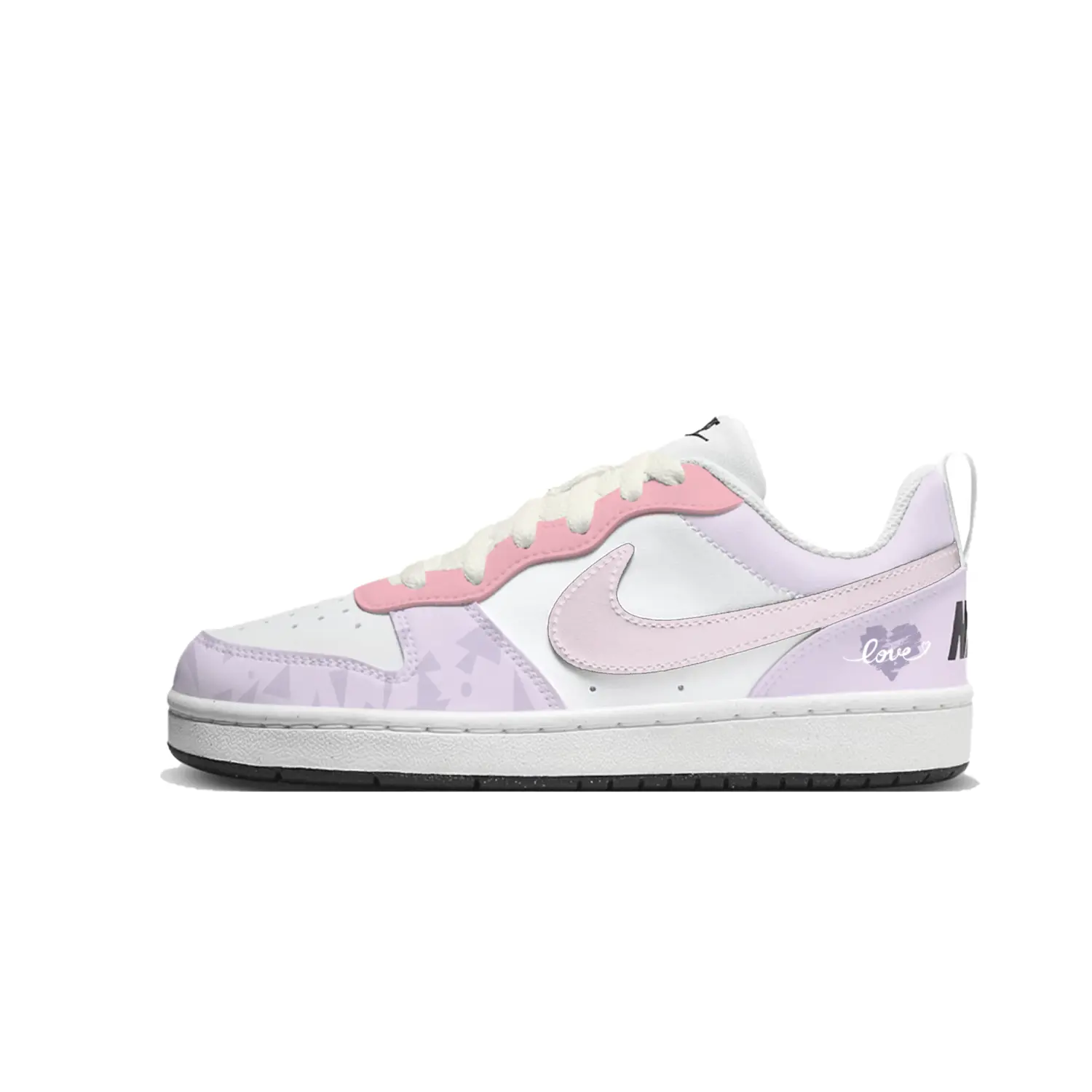 

Nike Пурпурные скейтерские кроссовки Court Borough Starlight Prologue Abrasion resistant low top для детей, белые, унисекс