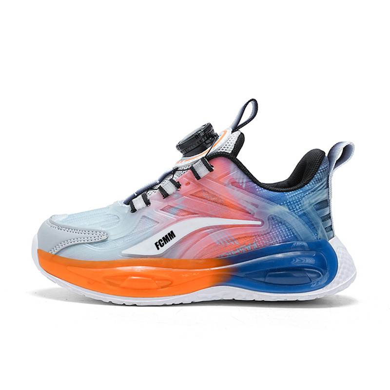 

Дышащие и водонепроницаемые детские кроссовки для бега FCMM, серый/оранжевый