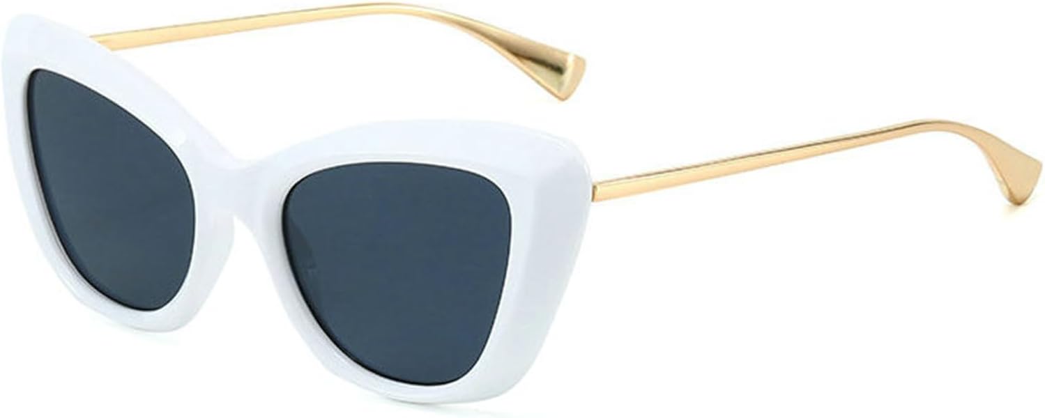 

Солнцезащитные очки Helena Cat Eye для женщин, черные с леопардовым принтом, модные ретро-очки в стиле хип-хоп, винтажные очки с защитой от УФ-излучения UV400, 2023 год, White