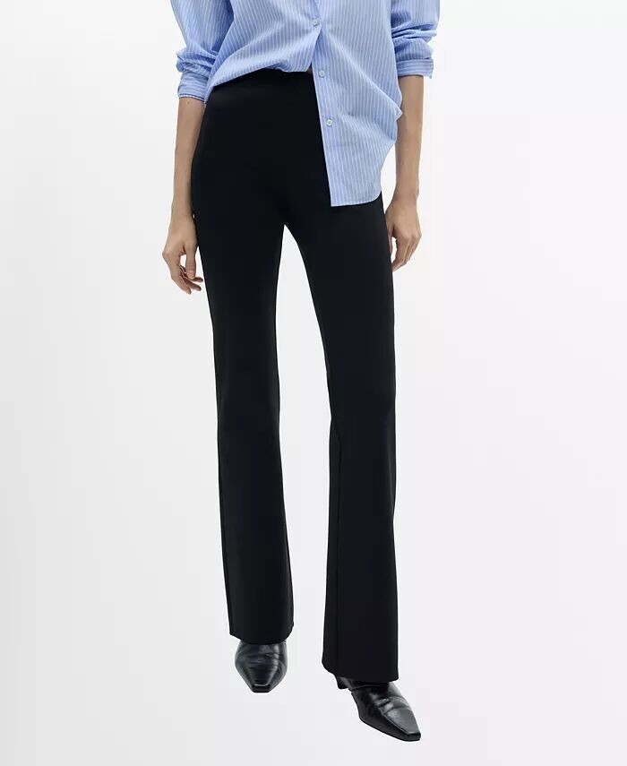 

Женские расклешенные леггинсы MANGO, черный