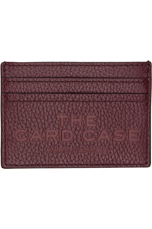 

Marc Jacobs Бордовый кожаный футляр для карт