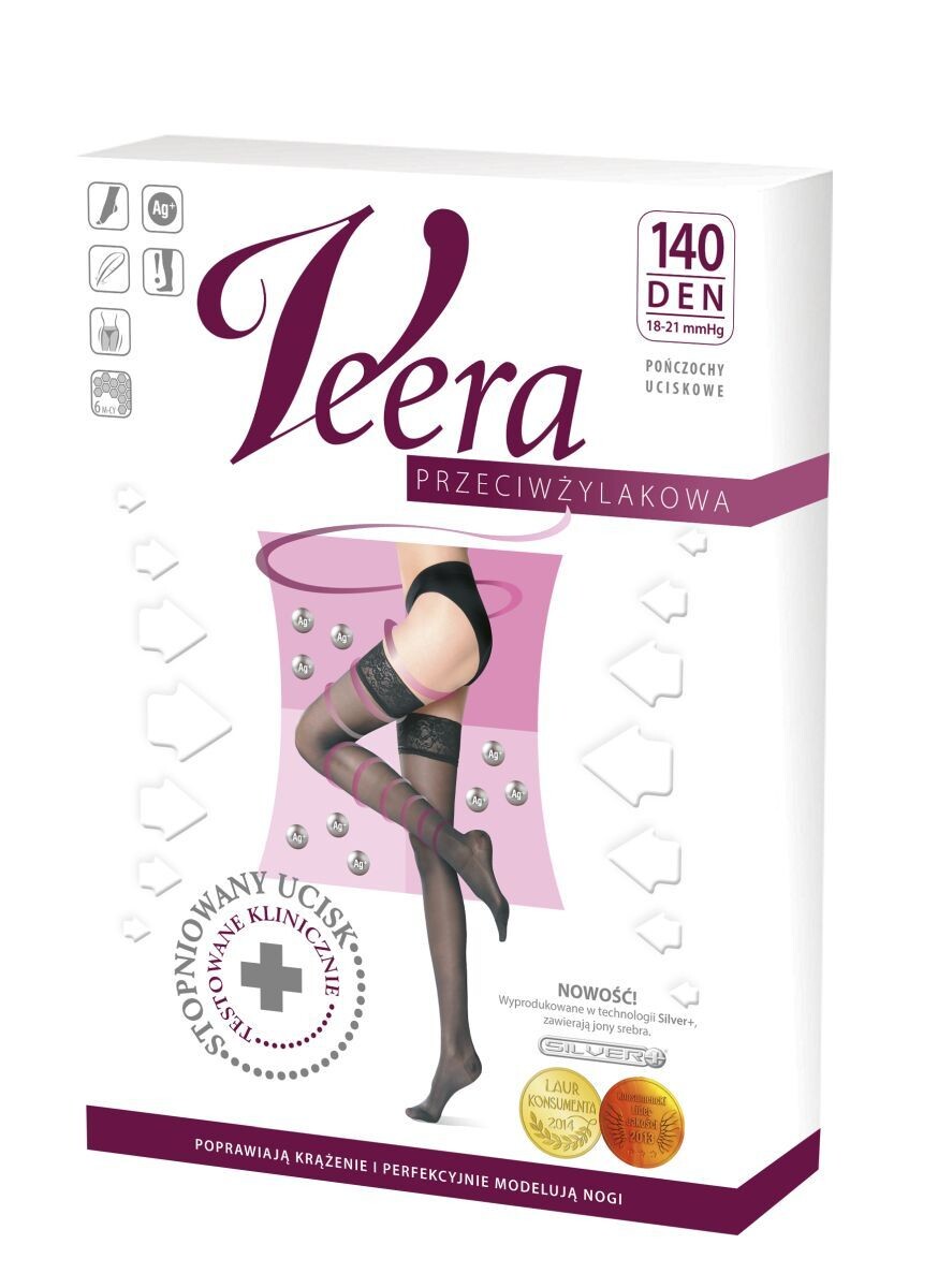 

Компрессионные чулки Veera Pończochy Przeciwżylakowe 140 Den Karmel, 1/2