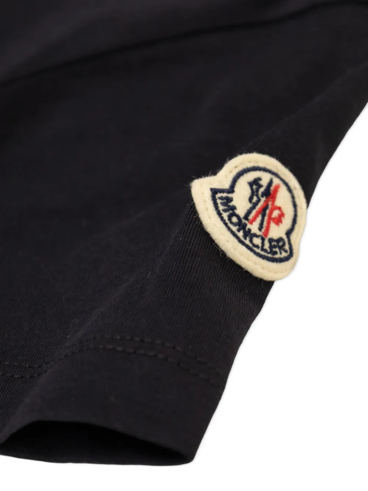 Футболка с короткими рукавами и логотипом Moncler Enfant, черный — фото 4